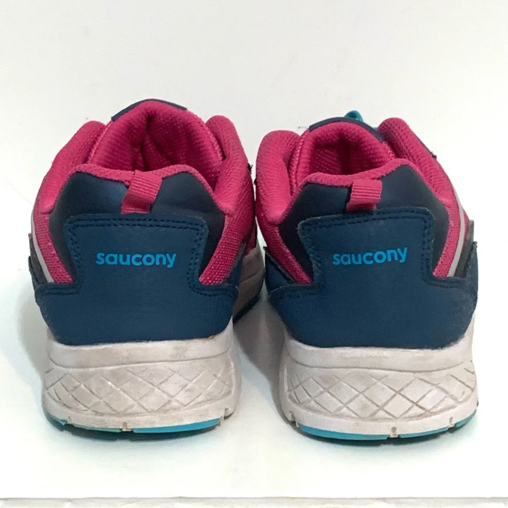 Saucony Dash Navy Pink Youth Shoes Sneakers Size 6 Blue Silver